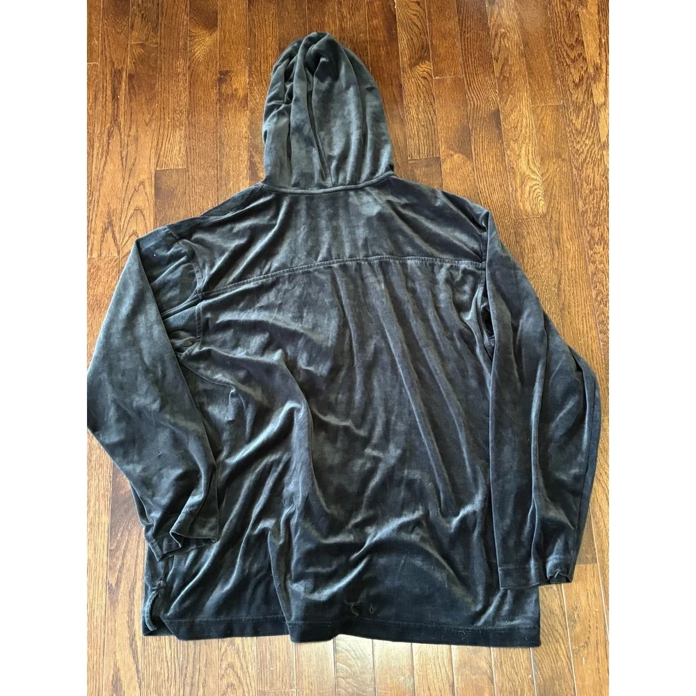 Jordan 23 Velour Full Zip Hoodie Mens XL Black Velvet Jumpman H20610TIC